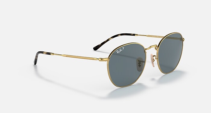 ROB Sunglasses in Arista Gold and Dark Blue Polarized - RB3772