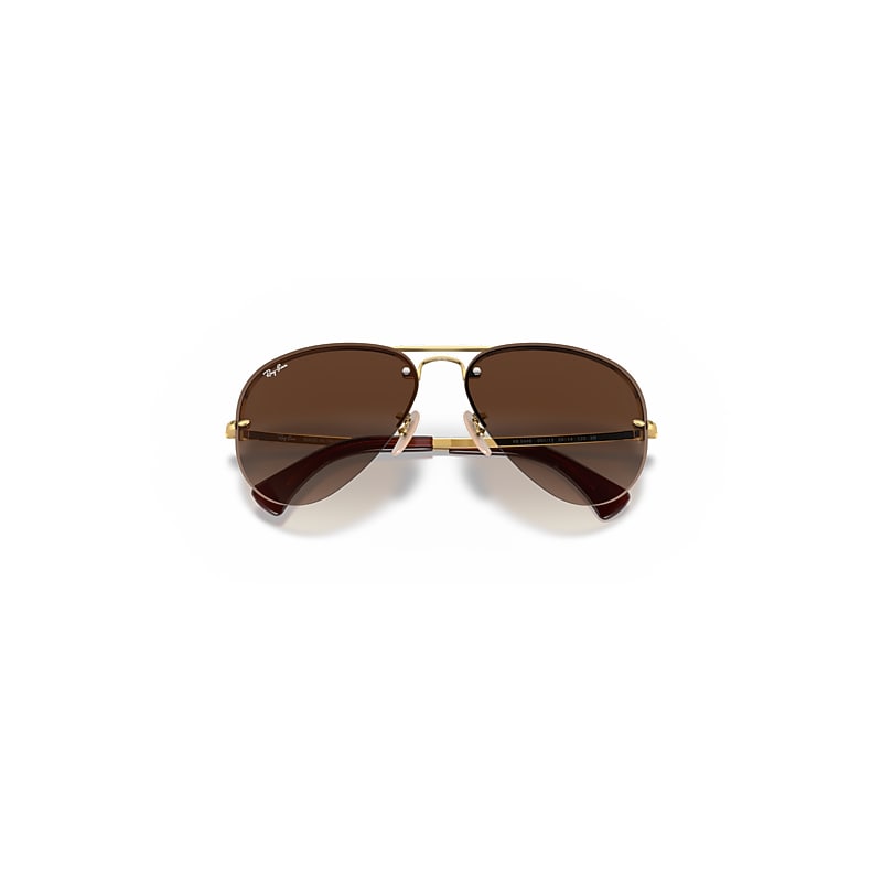 Rey RB3449 Sunglasses in Arista Gold and Brown Gradient - RB3449 | Ray