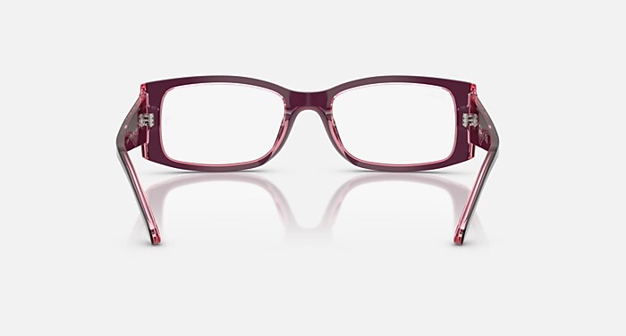 MIRIAM OPTICS メガネ 透明ピンク上にバイオレット と クリア (54-19
