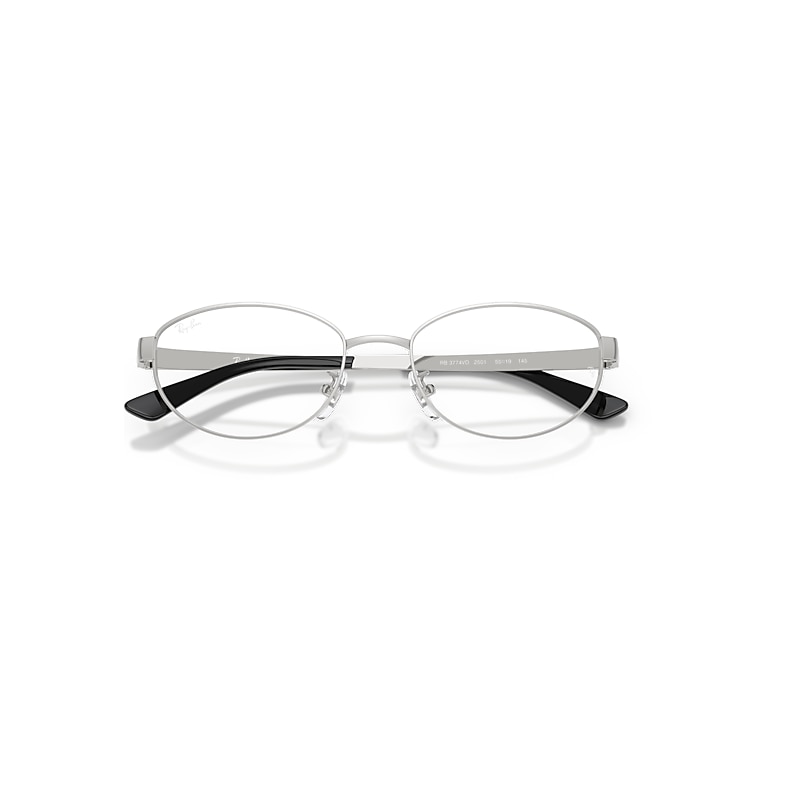 Ray-Ban Rb3774d Optics Optical Silver Frame Clear Lenses Polarized 55-19
