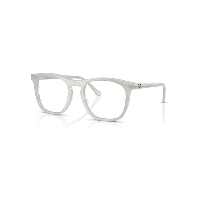 Ray-Ban Eyeglasses  Rb2210v Optics Change - Photo Striped Light Blue Frame Clear Lenses Polarized 53-21, RX2210V