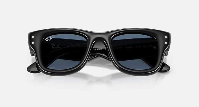 WAYFARER PUFFER CRYSTAL EDITION Sunglasses in Black and Dark Blue