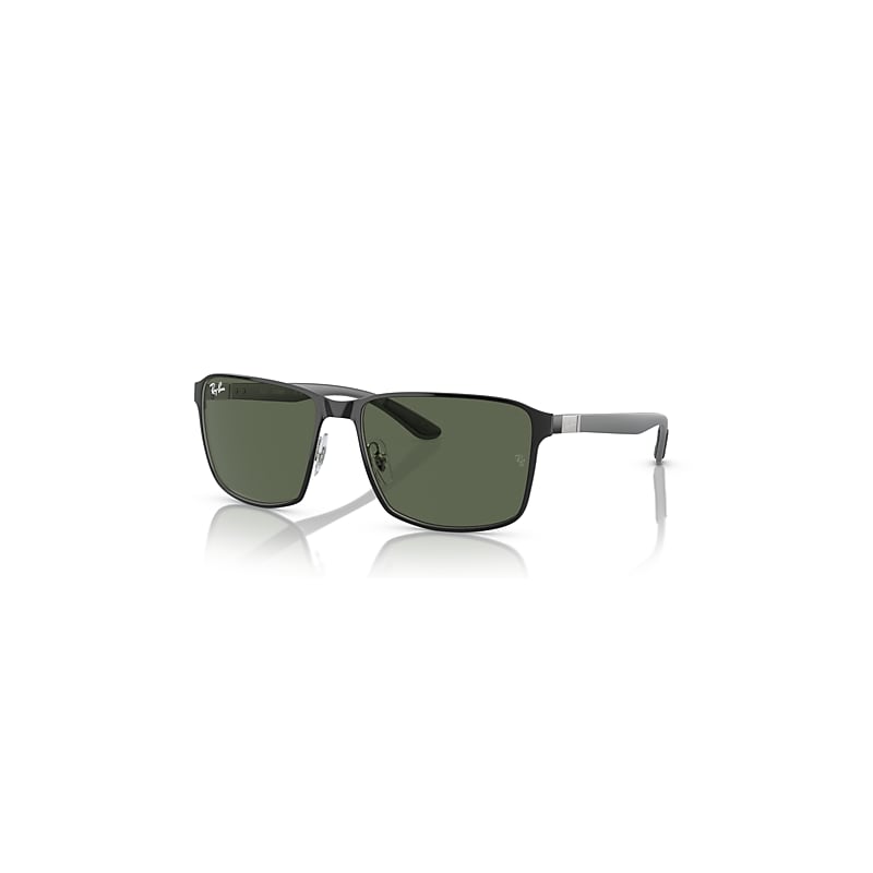 Ray-Ban Rb3721 Sunglasses Silver Frame Green Lenses 59-17