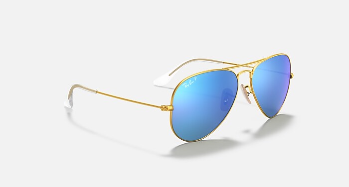 AVIATOR FLASH LENSES ポラライズド（偏光） サングラス ゴールド と