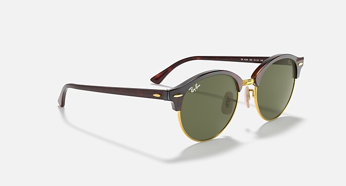 CLUBROUND CLASSIC Sunglasses in Red Havana and G-15 Green - RB4246