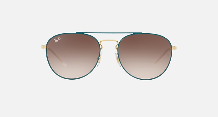 RB3589 Sunglasses in Green and Brown Gradient (55-18) - RB3589