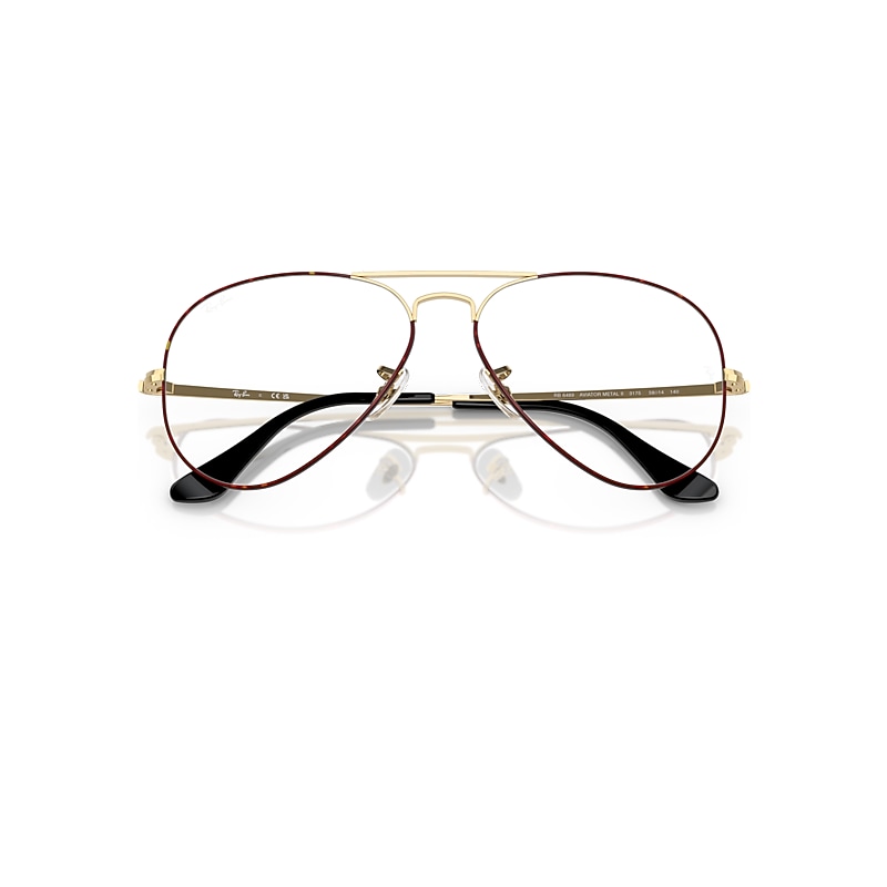 Ray-Ban Aviator Optics Optical Arista Frame Clear Lenses Polarized 55-14