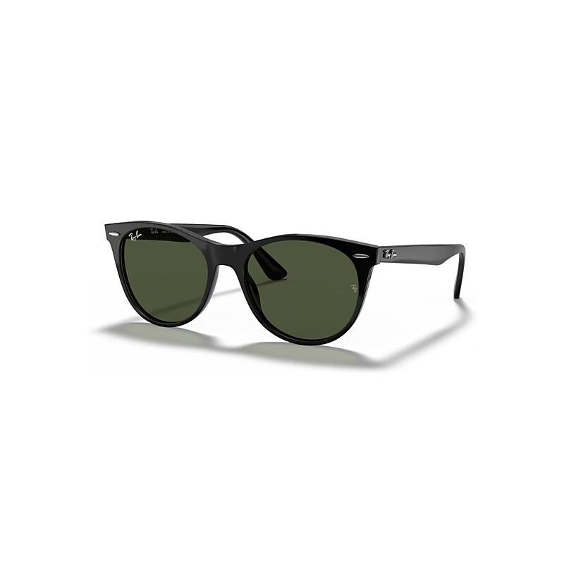 Ray-Ban Sunglasses  Wayfarer Ii Classic - Black Frame Green Lenses 55-18, RB2185
