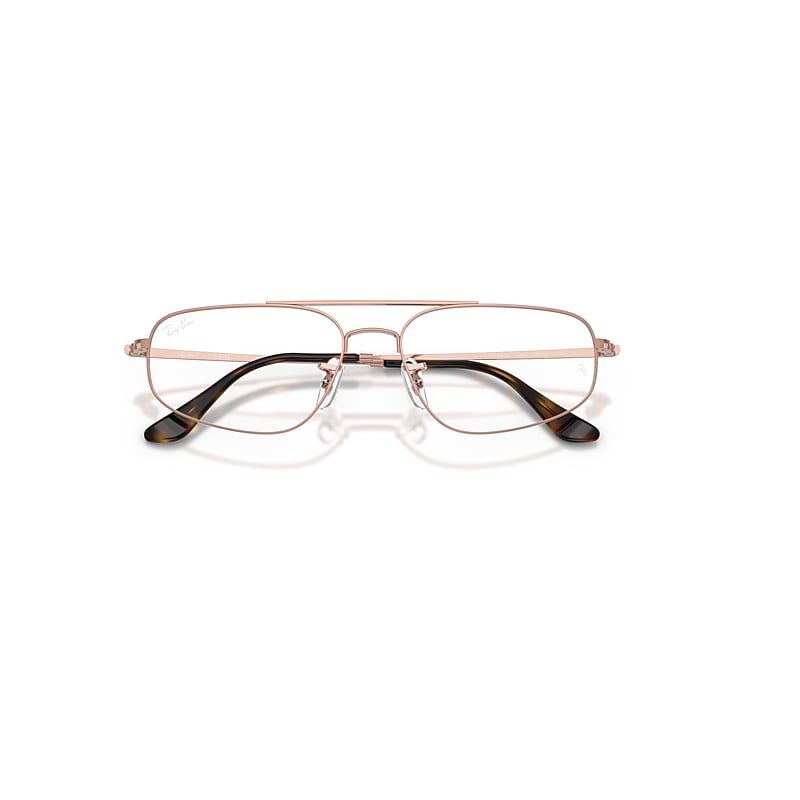 Ray-Ban Rb6550 Optics Optical Copper Frame Clear Lenses Polarized 54-16