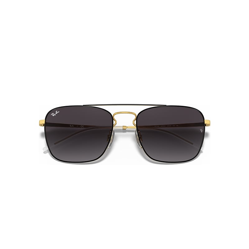 RB3588 Sunglasses in Black On Gold and Grey (55-19) - RB3588 | Ray