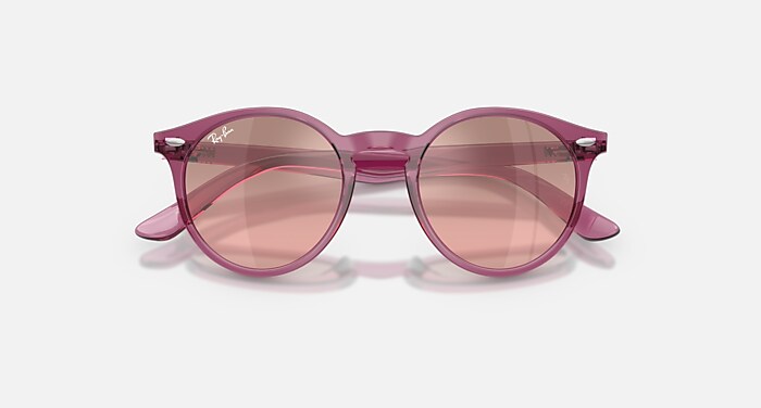 RB9064S KIDS Sunglasses in Transparent Violet and Pink Mirror