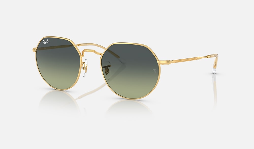JACK Sunglasses in Arista Gold and Green Vintage (51-20) - RB3565