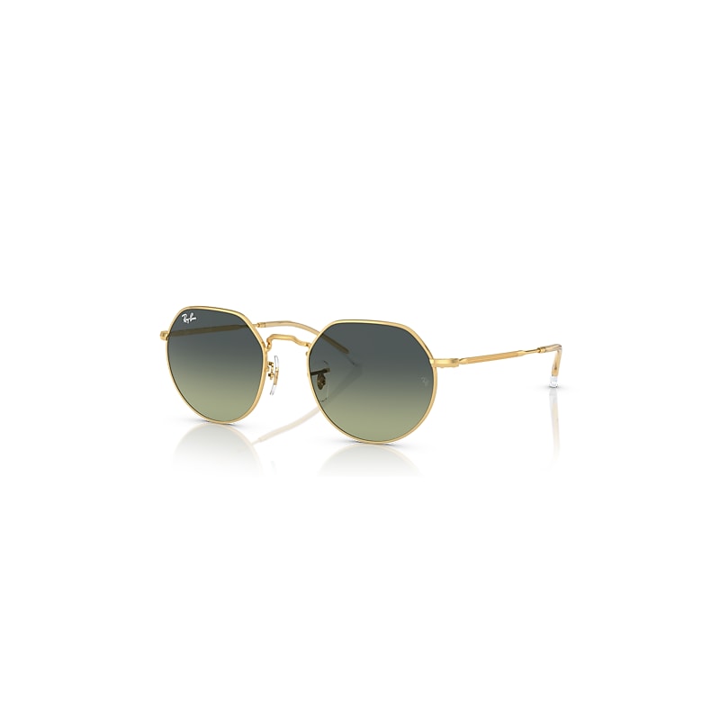 Ray - Ban Unisex Green Ray - Ban Rb3565 Jack 001/Bh Sunglasses Metal Gold Geometric Normal Shaded - Image 4