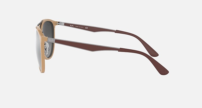 RB4285 Sunglasses in Beige and Grey Gradient Mirror (55-20