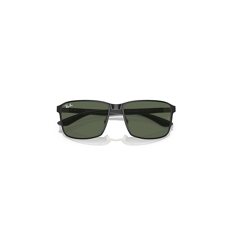 Ray-Ban Rb3721 Sunglasses Silver Frame Green Lenses 59-17