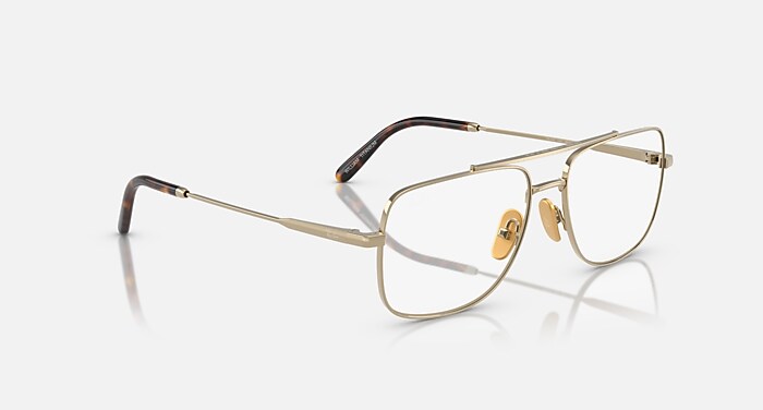 WILLIAM TITANIUM OPTICS メガネ アリスタゴールド と クリア (58-17