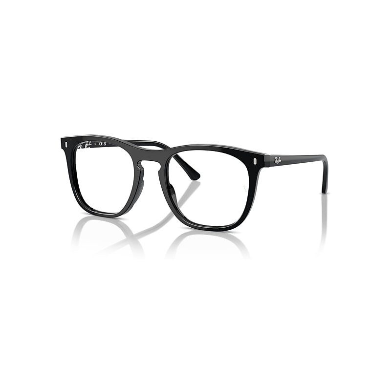 Ray-Ban Eyeglasses Unisex Rb2210v Optics - Black Frame Clear Lenses Polarized 53-21
