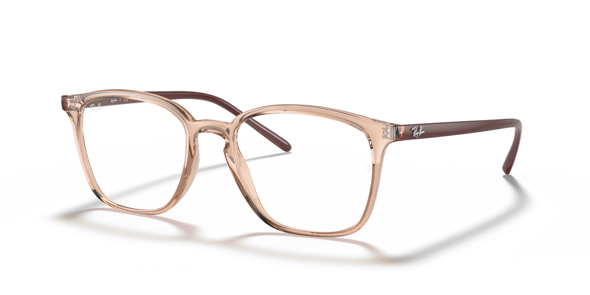 Ray-Ban TITANIUM サーモント メガネRB 5358TD 5707 RB7185 Polarized Eyeglasses with Light Brown and Clear (52-18