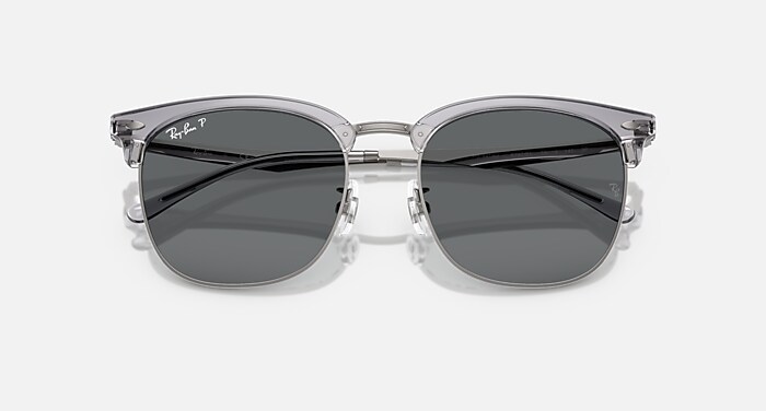 RB4418D Polarized Sunglasses in Transparent Grey On Gunmetal and