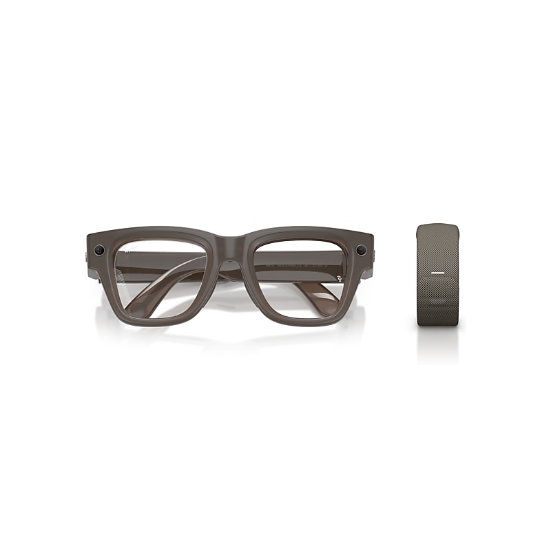 META RAY-BAN DISPLAY AI Glasses in Sand and Clear/Grey (51-23