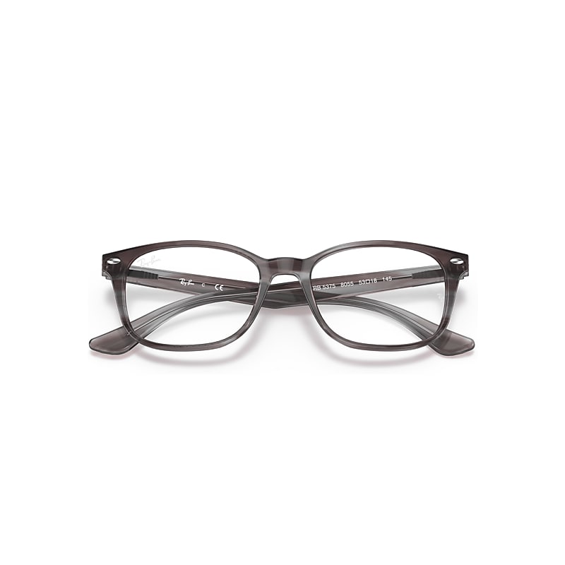 Ray-Ban  Eyeglasses Striped Grey Frame  Lenses Polarized 53-18