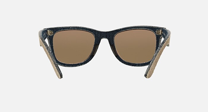 ORIGINAL WAYFARER DENIM Sunglasses in Brown Denim and Copper Flash