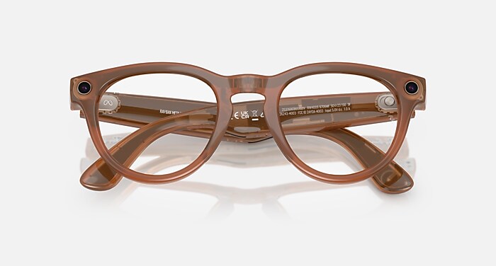 RAY-BAN META (GEN 1) HEADLINER AI Glasses in Caramel and Clear