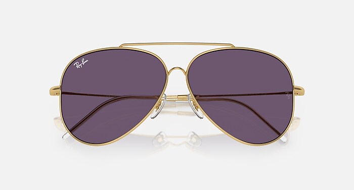AVIATOR REVERSE Sunglasses in Arista Gold and Violet - RBR0101S