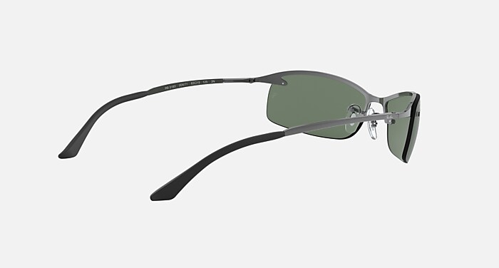 RB3183 Sunglasses in Gunmetal and Dark Green (63-15) - RB3183