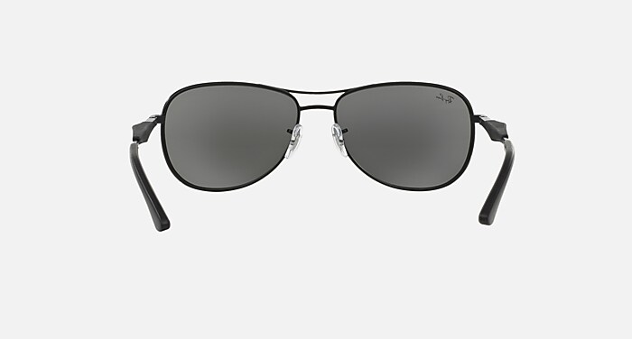 Rb3519 Sunglasses in Black Frame and Silver Lenses (59-15