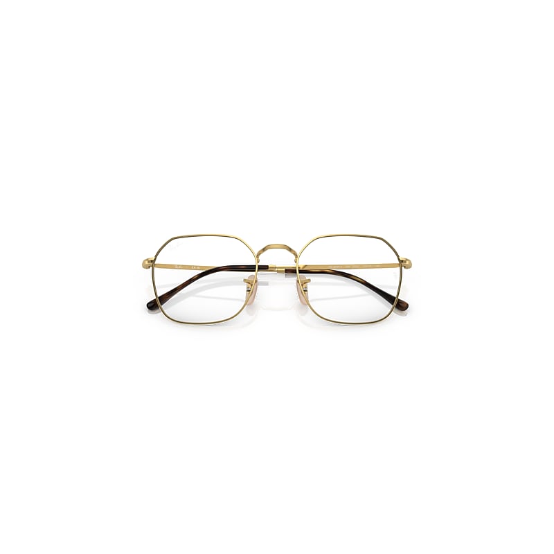 Ray-Ban Jim Optics Optical Arista Gold Frame Clear Lenses Polarized 51-20