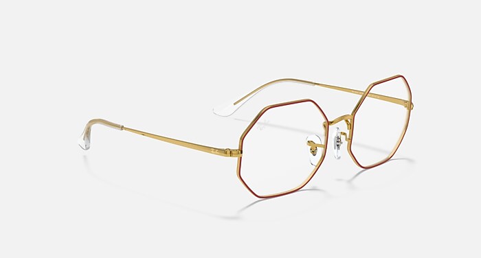 RB1972V OCTAGON Eyeglasses with Red and Clear (51-19) - RB1972V