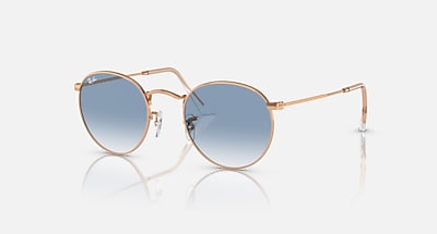 ROUND METAL Sunglasses in Arista Gold and G-15 Green 