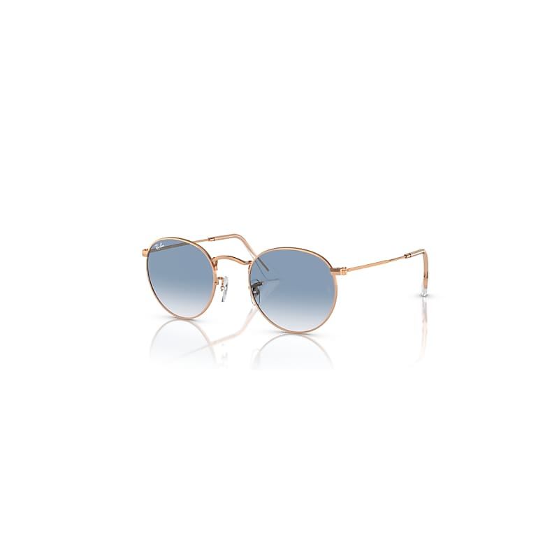Ray - Ban Men's Blue Man Rb3447 Round Metal 92023F Sunglasses Metal Gold Round Normal Shaded - Image 4