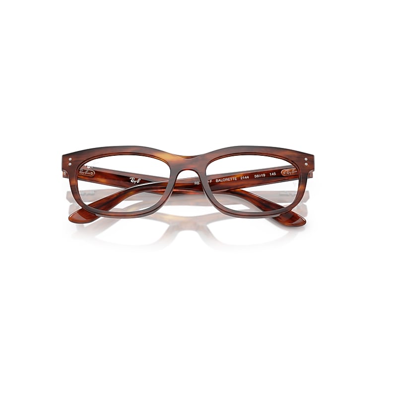 Ray-Ban Balorette Optics Eyeglasses Striped Havana Frame Clear Lenses Polarized 54-18