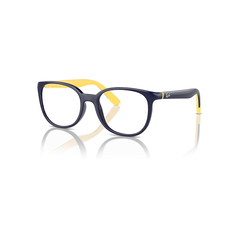 Ray-Ban Eyeglasses Kids  Optics Kids Bio-Based - Dark Blue On Yellow Frame Clear Lenses 47-16, RB1631