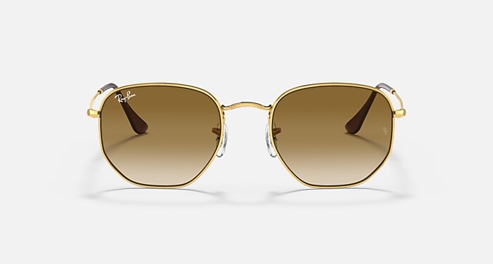 Ray-Ban hexagonal brown gradient /gold Frame Sunglasses 54mm 0RB3548N__91233M__STD__shad__f  main image 3