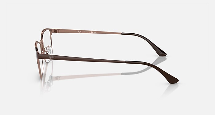 RB8772D OPTICS TITANIUM メガネ カッパー上にブラウン と クリア (54