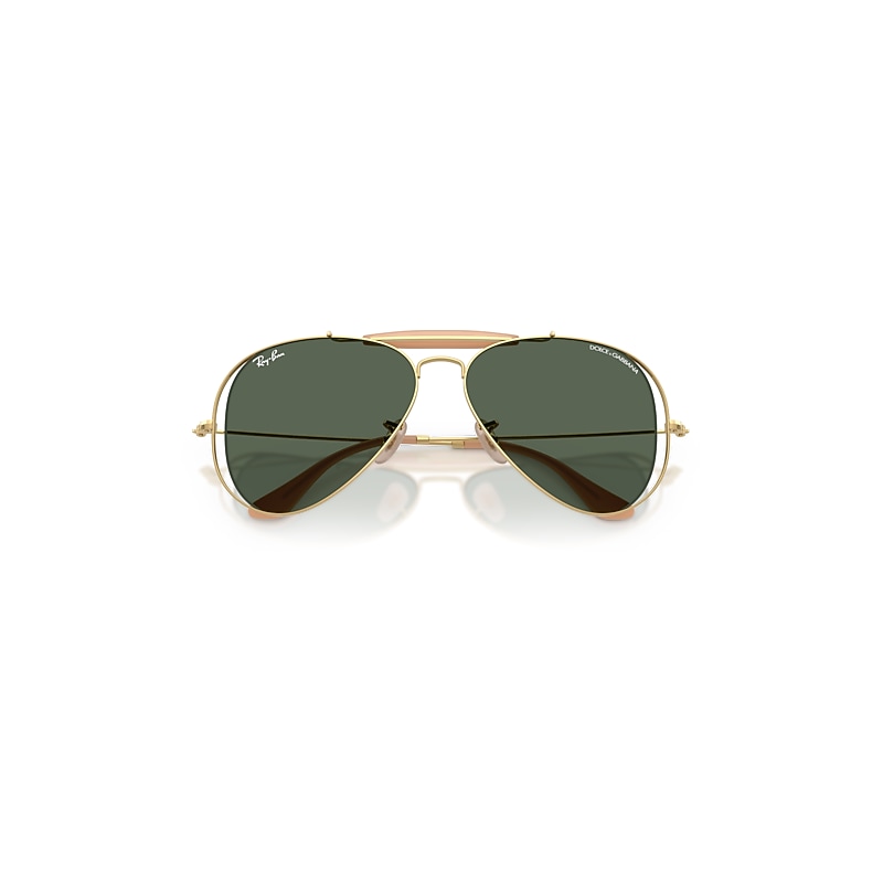 Ray-Ban The Outdoorsman By Dolce&gabbana Sunglasses Arista Gold Frame Green Lenses 53-14