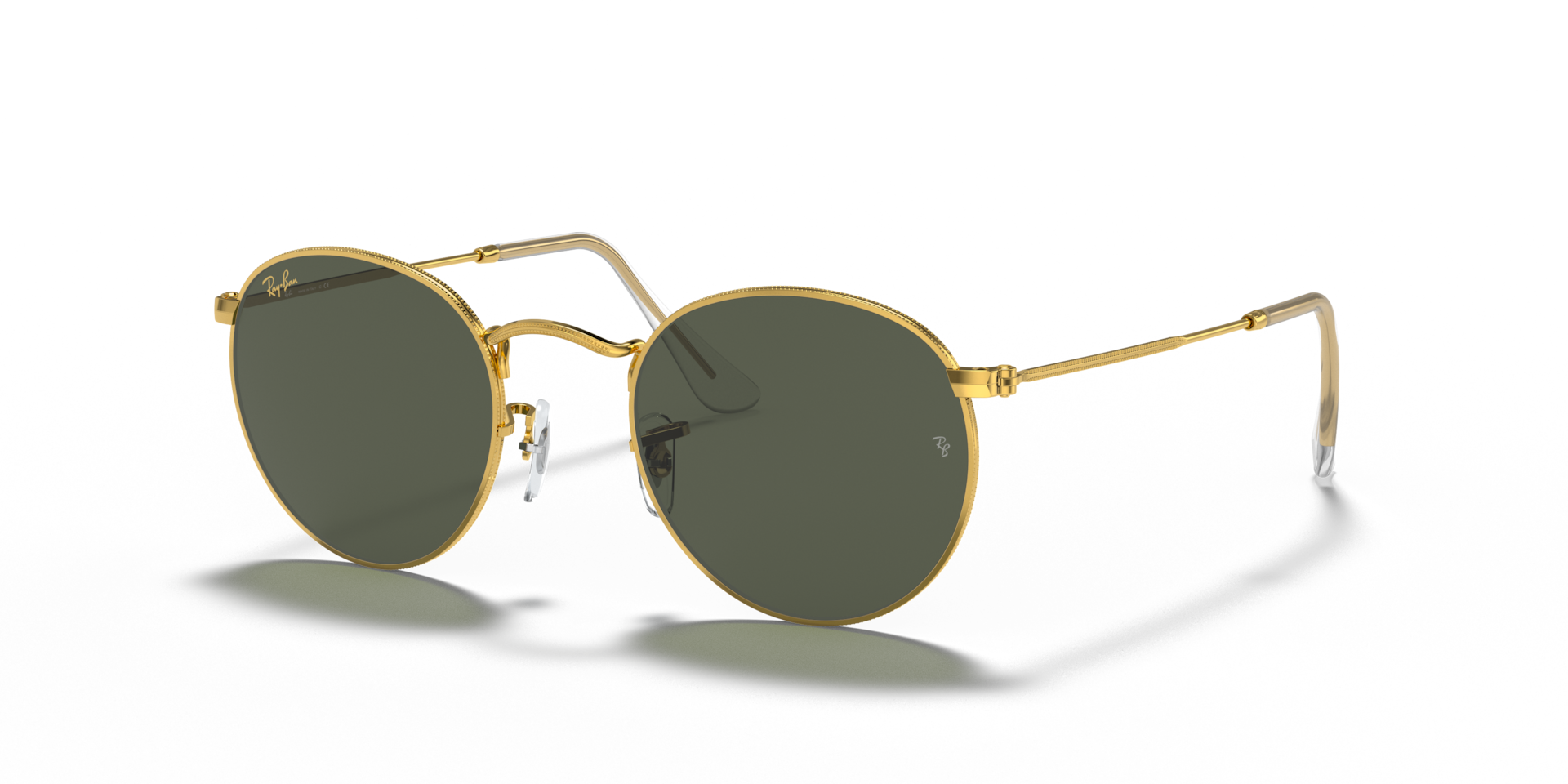 ROUND METAL LEGEND GOLD Sunglasses in Gold and G-15 Green - RB3447