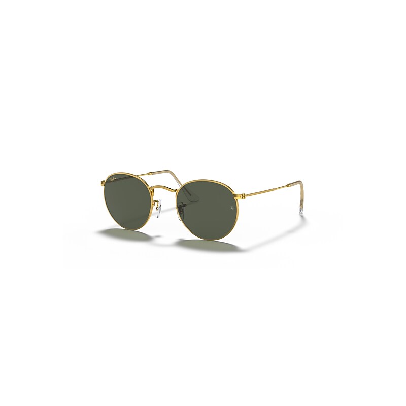Ray-Ban Man Sunglass Round Metal Legend Gold - Frame color: Gold, Lens color: G-15 Green - Image 4