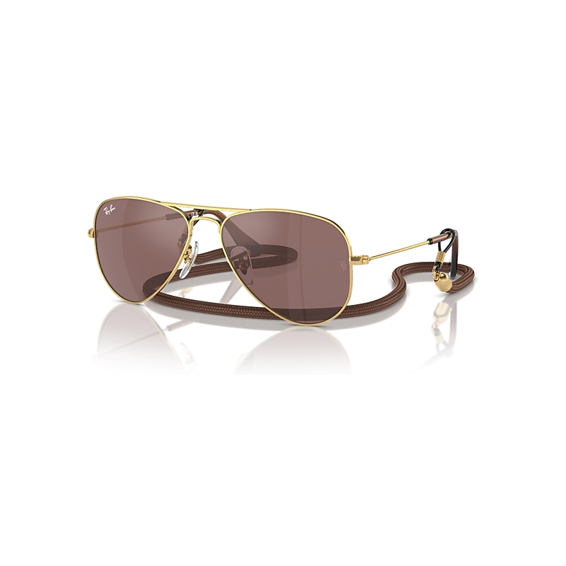 Ray-Ban Junior Aviator Metal Sunglasses - Unisex - Sunglasses - Yellow - 52 Mm - Accessories - Image 6