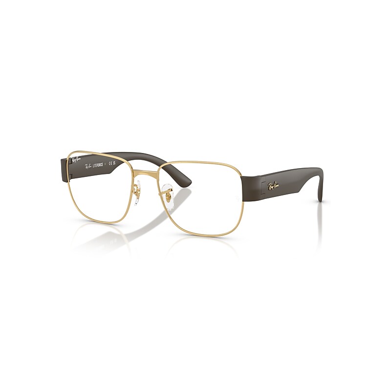 Ray-Ban Eyeglasses  Rb6532 Optics - Sand Brown Frame Clear Lenses Polarized 53-18, RX6532