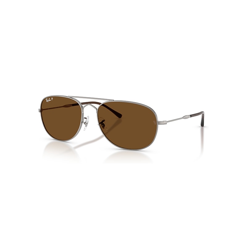 Ray-Ban Sunglasses  Bain Bridge - Gunmetal Frame Brown Lenses Polarized 57-17, RB3735