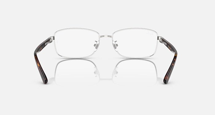 RB6527D OPTICS メガネ ブラッシュシルバー と クリア (56-16