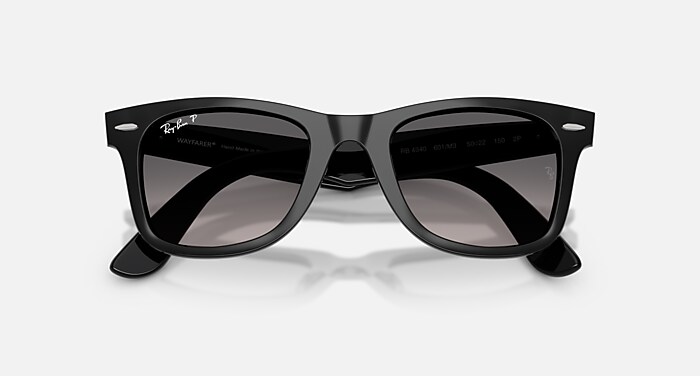 WAYFARER EASE Polarized Sunglasses in Black and Gradient Grey