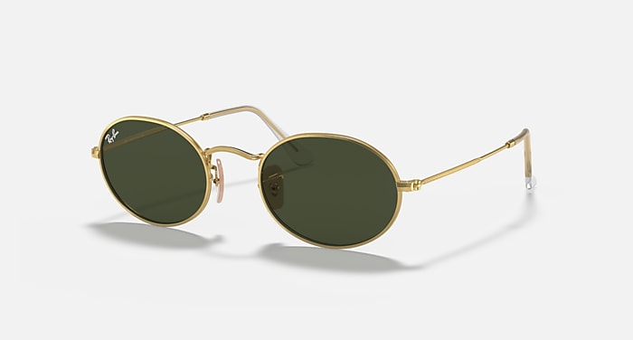 OVAL METAL Sunglasses in Arista Gold and G-15 Green - RB3547 | Ray 