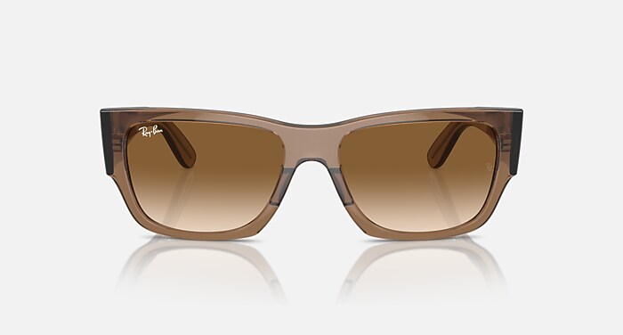 CARLOS Sunglasses in Transparent Light Brown and Clear & Brown (56