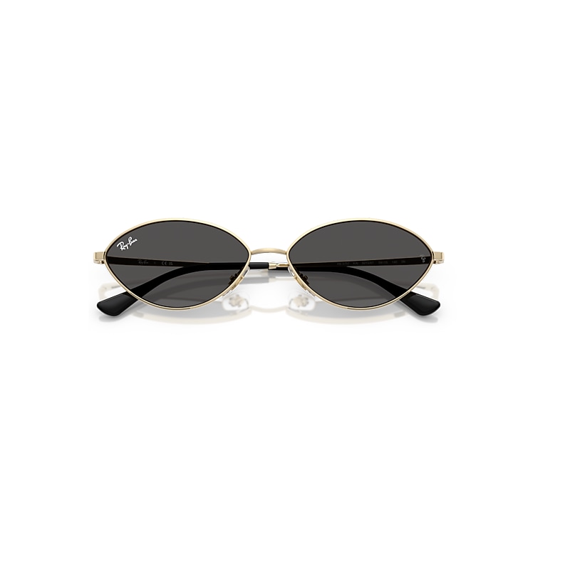 Ray-Ban Kai Bio-based Sunglasses Pale Gold Frame Grey Lenses 56-15