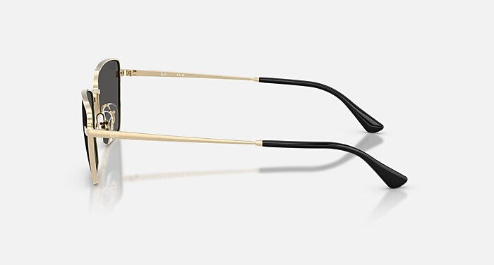 DREA BIO-BASED Sunglasses in Pale Gold and Dark Grey (53-18